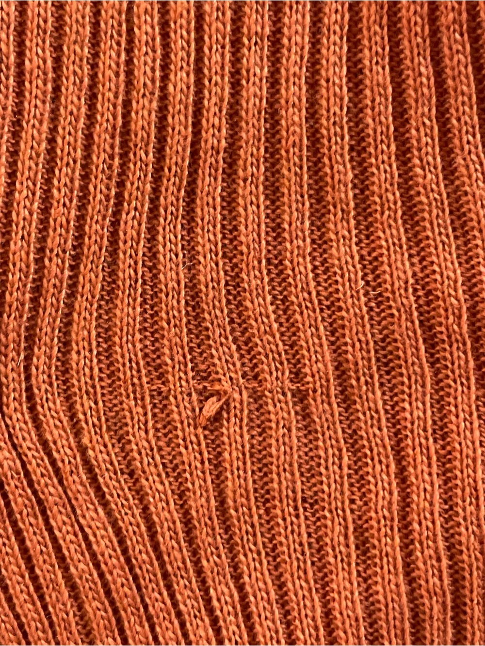 A New Day burnt orange ribbed knit shawl scarf lightweight 30x 86 inches approx - Picture 4 of 15